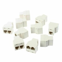 10 white Modular TELEPHONE Line Cable Wall Outlet SPLITTER Triple Jack C... - $11.83