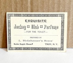 Jockey Club Perfume L. Holzhauer&#39;s Sons Antique Labels 1900s 2.25 x 3 Ba... - $425.05 MXN