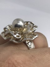 Sally C. Treasures SX Flower Ring Sterling Silver Size 8 - £87.91 GBP