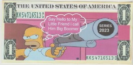 2023 The Simpsons Homer Simpson Buys a Gun one Dollar Novelty Bill yes Buy now . - £2.32 GBP