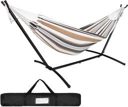 9FT Double Hammock comfortable Bed with Carrying Case for Camping Indoor Outdoor - £44.49 GBP
