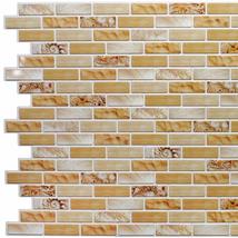 Dundee Deco PG7050 Greenish Beige Mustard Yellow Faux Bricks Seashells, 3.2 ft x - $7.84+