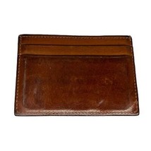 Coach Brown Card Holder Leather Wallet slim case  - $24.75