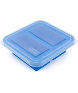 NEW Portion Cubes silicone freezer storage tray molds w/ lid 2-1 cup sec... - £9.87 GBP