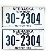  United States Nebraska Not For Hire Farm Truck License Plate 30-2304 - €17,06 EUR