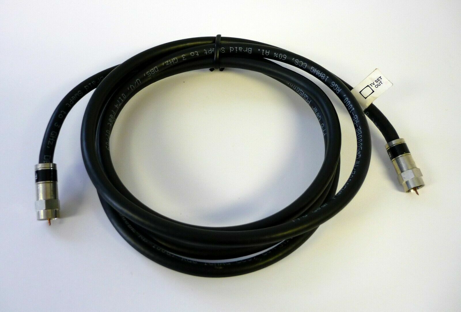 6ft 18AWG Coaxial Cable PCT-DRS-6 Black Cord - $1.92