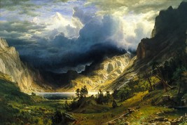 A Storm in the Rocky Mountains, Mt. Rosalie by Albert Bierstadt + Ships Free - $39.00+