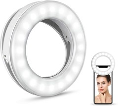 Selfie Ring Light, Rechargeable Selfie Fill Light with Retaining Clip On - £10.04 GBP
