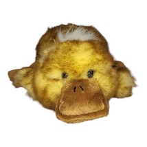 Dan Dee MTY Int&#39;l Duck Plush Hand Puppet Yellow Frosted Brown Full Body 10&quot; - £10.40 GBP
