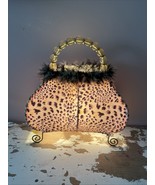 Vintage Leopard Print Purse Night Light Lamp Works! Comes With Bulb - $674.89 MXN