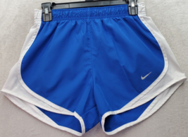 Nike Running Shorts Women&#39;s Medium Blue Mesh Panel Activewear Elastic Waist Logo - £13.75 GBP