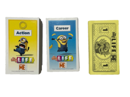 Game Parts Pieces Game of Life Despicable Me 50 Action 10 Career Cards 50 Money - $3.39
