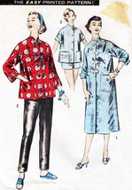 Misses&#39; PAJAMAS &amp; ROBE Vintage 1950&#39;s Advance Pattern 7824 Size 14 - $18.00
