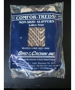 Comfor-Treds Non Skid Hospital Sock Slippers Adult Large Beige Latex Free - €8,43 EUR