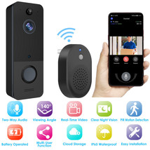 Smart Wireless WiFi Video Doorbell with Chime Motion Detection Cloud Sto... - £55.94 GBP