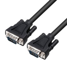 DTech 1.5ft DB9 Serial Cable COM Port Male to Male RS232 Straight Through 9 Pin  - £11.73 GBP