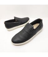 ECCO Women's Soft 7 Black Pebbled Leather Slip-On Sneakers Size 7-7.5 - $31.49