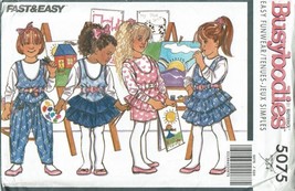 Butterick Sewing Pattern 5075 Jumper Jumpsuit Top Girl Toddler Size 2-4 - $8.96
