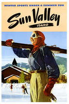 Sun Valley Idaho Vintage Ski Resort Travel Sports 24x18 Poster - £18.76 GBP