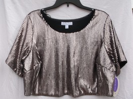 ASHLEY NELL TIPTON FOR BOUTIQUE CROP TOP SZ 0X MATTE ROSE SEQUIN STYLE R... - £5.62 GBP