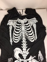 Skeleton  Boys Black Halloween Costume  One Size Fits All Long Sleeve Bin80#21 - £10.00 GBP