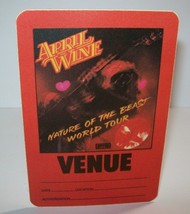 April Wine Backstage Pass Nature Of The Beast Tour Original 1981 Hard Rock Fans - $16.34