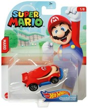 Hot Wheels Super Mario Character Cars Mario Vehicle 1/7 - $10.68
