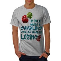 Wellcoda Gambling Problem Funny Mens T-shirt, Colour Graphic Design Printed Tee - £14.82 GBP+