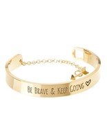 Be Brave &amp; Keep Going Engraved Bangle - £18.37 GBP