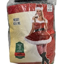 Mrs. Claus 3-Piece Costume Hat Dress &amp; Belt Adult Medium 6-8 Red &amp; White - $26.88