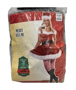 Mrs. Claus 3-Piece Costume Hat Dress &amp; Belt Adult Medium 6-8 Red &amp; White - $36.86 CAD