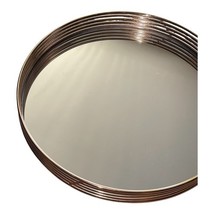 The Duel 11" Round Gold Rim Mirror Tray Decorative Table Vanity Centerpiece image 4