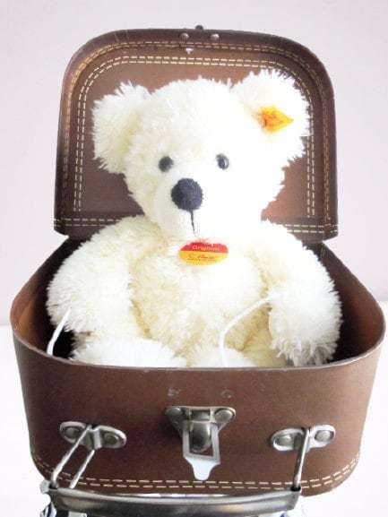 Primary image for STEIFF Germany LOTTE with suitcase white polar bear teddy bear 111464 Original w