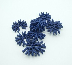10 K&#39;nex 7-Way Connector 3D Blue Replacement Part Piece Plastic 90907 Ex... - £1.31 GBP