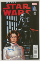 SIGNED Star Wars #1 Marvel Amanda Conner Art Variant Exc ~ Carrie Fisher Cover - £16.07 GBP