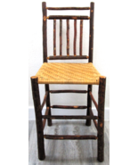 Primitive Wood with Cane Woven Seat Counter Stool  - €341,46 EUR