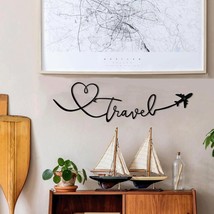 Travel Decor Metal Wall Art Backdrop Decoration Sign Word Hanging for Home - £12.77 GBP