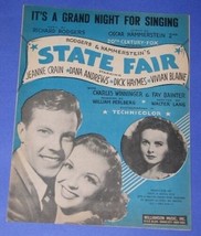 J EAN Ne Crain Dana Andrews Sheet Music 1945 It&#39;s A Grand Night For Singing - £11.79 GBP