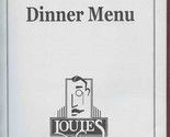 Louie&#39;s Dinner Menu Cosby Highway Newport Tennessee 1990&#39;s - $17.82