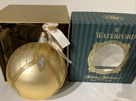 Waterford Holiday Heirlooms opulence collection large ball ornament gold - $39.59