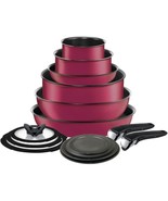 T-fal Ingenio Nonstick 14 Piece Induction, Broiler Safe Cookware Set (Ro... - £125.59 GBP