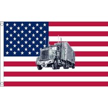Usa Truck Flag 5Ft X 3Ft American Trucker Route 66 Banner With 2 Eyelets New by  - £5.43 GBP