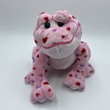 Ganz Webkinz Love Frog Plush Stuffed Animal Pink Hearts 7.5” No Code - £6.13 GBP