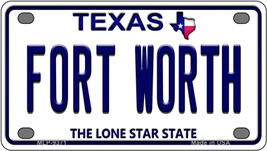 Fort Worth Texas Novelty Mini Metal License Plate Tag - £11.67 GBP