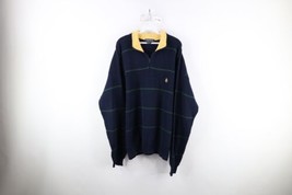 Vintage 90s Nautica Mens 2XL Faded Ribbed Knit Half Zip Pullover Sweater Cotton - £47.44 GBP