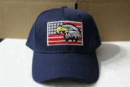 American Flag Eagle Head Usa America Baseball Cap ( Dark Blue ) - £9.83 GBP