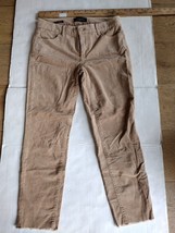 Talbots Flawless 5 Pocket Beige Slim Ankle Frayed Hem Corduroy Jean Size... - $16.83