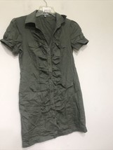 NY Collection Dress Women’s Size M Green Olive Short Sleeve - $18.49