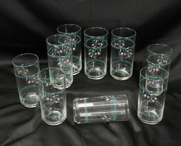 Corelle Rose Marie Tumblers Glasses 5 3/4&quot; Lot of 9 - £23.17 GBP