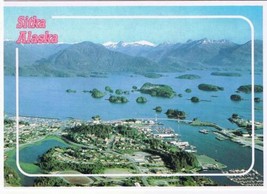 Alaska Postcard Sitka By The Sea Aerial View - $2.11